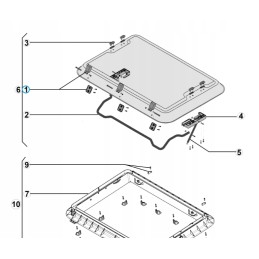 Dometic heki roof window hinge, 2 hinges, mounting