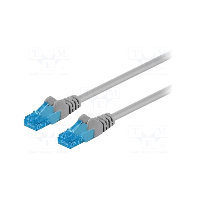 1 pcs x Goobay - 55421 - Patch cord, U/UTP, 6a, stranded, Cu, LSZH, grey, 2m, 26AWG