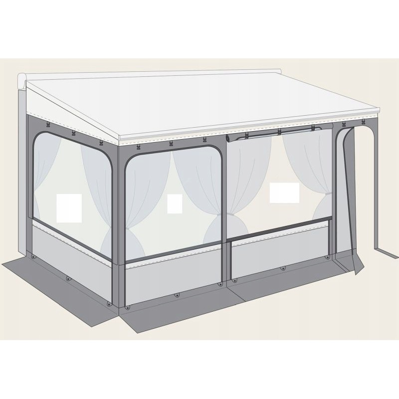 Vestibule for trailers priv f80 f65 3 2m l fiamma