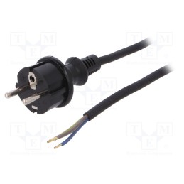 1 pcs x PLASTROL - W-97266 - Cable, 3x1mm2, CEE 7/7 (E/F) plug,wires,SCHUKO plug, rubber, 3m