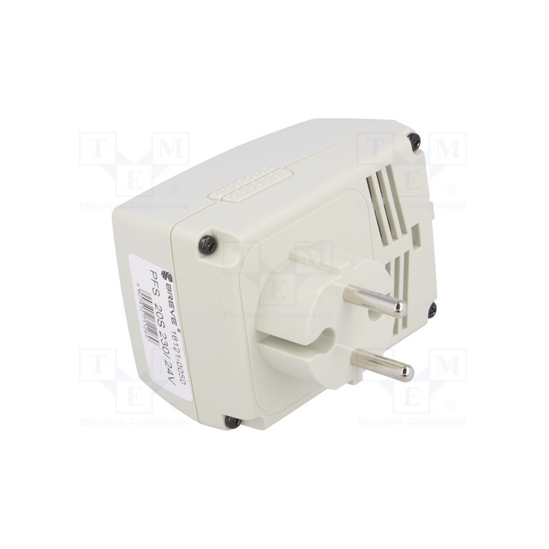 1 pcs x BREVE TUFVASSONS - PFS 20S 230/24V - Power supply: transformer type, non-stabilised,plug, 20W, 860mA