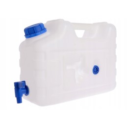 Bank container for drinking water, 10 liters certified, with a tap