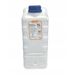 Bank container for drinking water, 15 liters certified, with a tap