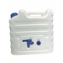 Bank container for drinking water, 15 liters certified, with a tap