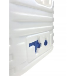 Bank container for drinking water, 15 liters certified, with a tap