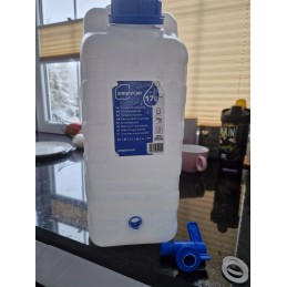 Bank container for drinking water, 15 liters certified, with a tap