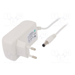 1 pcs x POS - POSB12100A-WH25 - Power supply: switched-mode, plug, 12VDC, 1A, 12W, Plug: EU, 81.71%