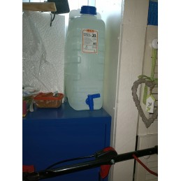 Bank container for drinking water, 20 liters certified, with a tap