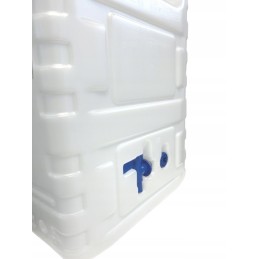 Bank container for drinking water, 20 liters certified, with a tap