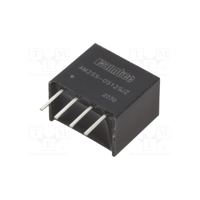 1 pcs x AIMTEC - AM2SS-0512SJZ - Converter: DC/DC, 2W, Uin: 4.5÷5.5V, Uout: 12VDC, Iout: 167mA, SIP4