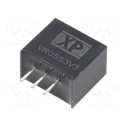 1 pcs x XP POWER - VR05S3V3 - Converter: DC/DC, Uin: 4.75÷36V, Uout: 3.3VDC, Iout: 500mA, SIP3
