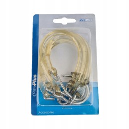 Hook, cotter pin, cable with eye, for trailer side, transparent, 4 pieces