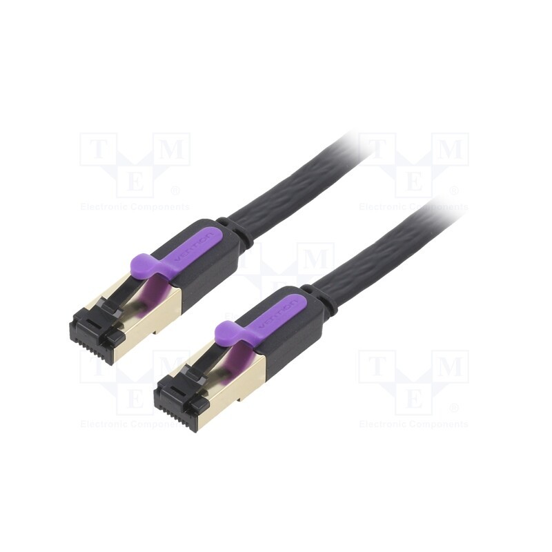 1 pcs x VENTION - ICABI - Patch cord, U/FTP, 7, stranded, Cu, PVC, black, 3m, 30AWG, shielded