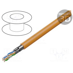 1 m x BITNER - TI0118 - Wire, BiTLAN,F/FTP, 4x2x23AWG, 6a, data transmission, solid, Cu