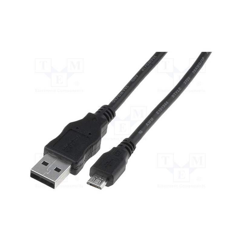 1 pcs x DIGITUS - AK-300110-030-S - Cable, USB 2.0, USB A plug,USB B micro plug, nickel plated, 3m