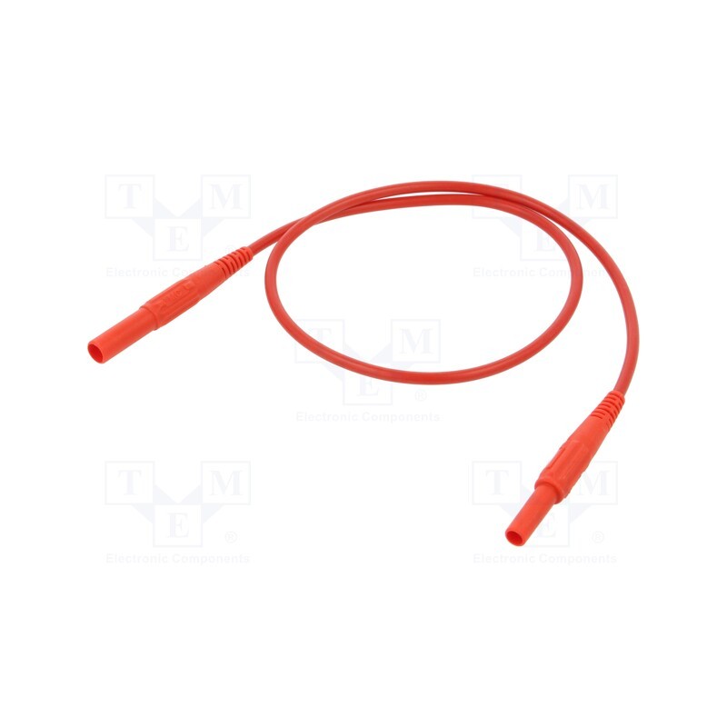 1 pcs x STu00c4UBLI - 66.9012-05022 - Test lead, 19A, banana socket 4mm,banana plug 4mm, insulated