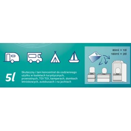 Fluid for tourist toilets Zefir WC Blue 5l new
