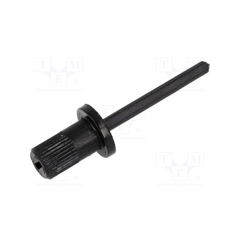 10 pcs x ACP - CA9MA 9039 - Knob, shaft knob, black, 12/21mm, for mounting potentiometers