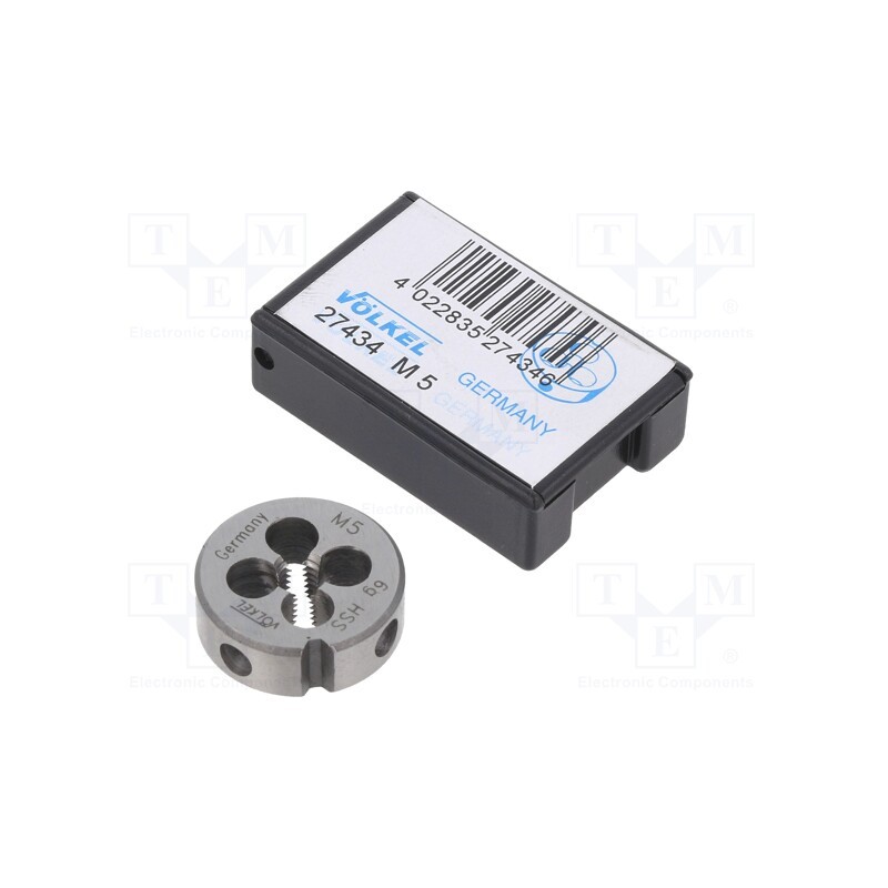 1 pcs x Vu00d6LKEL - 27434 - Threading die, high speed steel stal szybkotnąca HSS, M5, 0.8