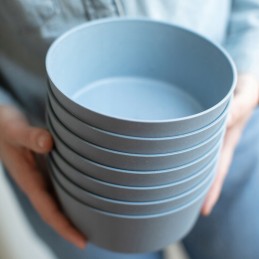 Set of 2 bowls 890ml koziol connect bowl 2 blue