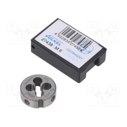 1 pcs x Vu00d6LKEL - 27438 - Threading die, high speed steel stal szybkotnąca HSS, M6, 1