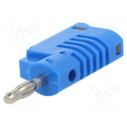 1 pcs x ELECTRO-PJP - 1084-6 - Plug, 4mm banana, 36A, 30VAC, 60VDC, blue, non-insulated, 57.2mm