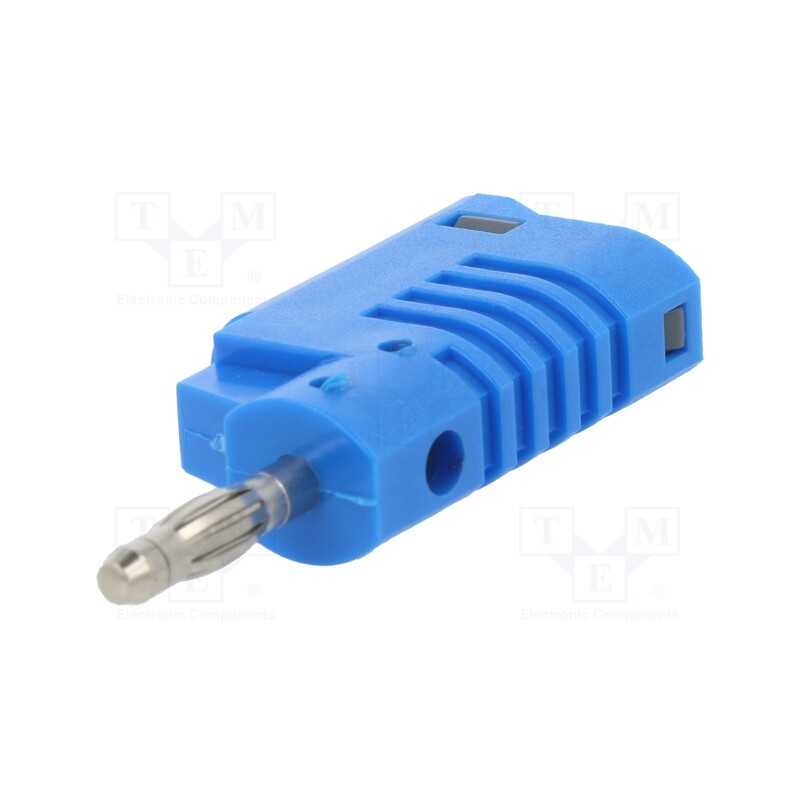 1 pcs x ELECTRO-PJP - 1084-6 - Plug, 4mm banana, 36A, 30VAC, 60VDC, blue, non-insulated, 57.2mm