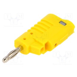 1 pcs x ELECTRO-PJP - 1084-4 - Plug, 4mm banana, 36A, 30VAC, 60VDC, yellow, non-insulated, 57.2mm