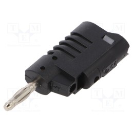 1 pcs x ELECTRO-PJP - 1084-0 - Plug, 4mm banana, 36A, 30VAC, 60VDC, black, non-insulated, 57.2mm