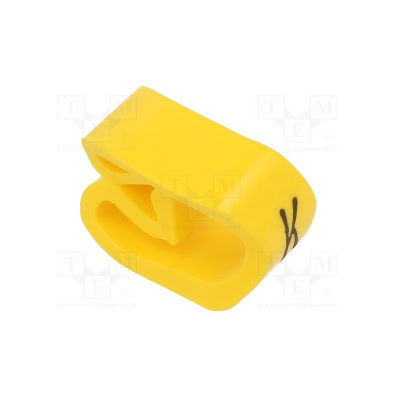 1 pcg x PARTEX - PA-30006AV40.K - Markers, Marking: K, 8÷16mm, PVC, yellow, -30÷60°C, leaded, PA-3