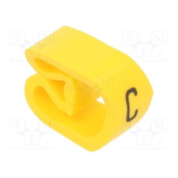 1 pcg x PARTEX - PA-30006AV40.C - Markers, Marking: C, 8÷16mm, PVC, yellow, -30÷60°C, leaded, PA-3