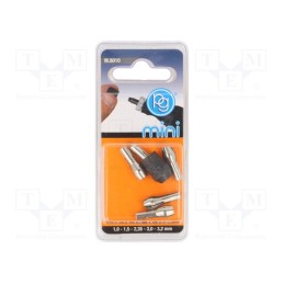1 set x PG MINI - M.8010 - Collets for drill holder, for PgTools mini drills, 4pcs.