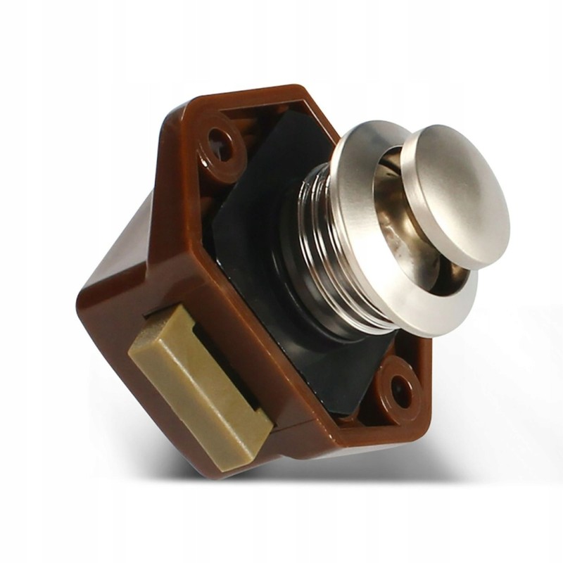 Keyless lock for cabinet pushlock snap handle camper trailer