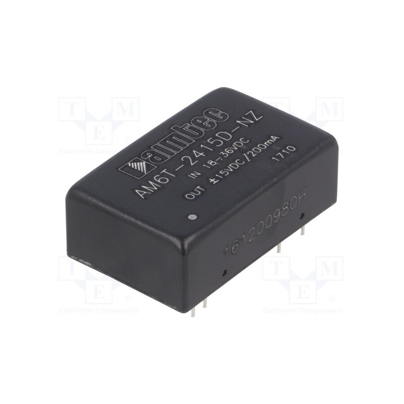 1 pcs x AIMTEC - AM6T-2415D-NZ - Converter: DC/DC, 6W, Uin: 18÷36V, Uout: 15VDC, Uout2: -15VDC, DIP24