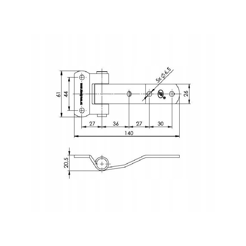 Steelpress stainless steel trailer hinge 02 106a