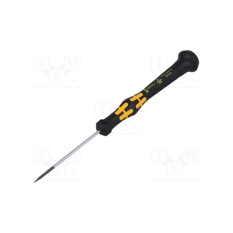 1 pcs x WERA - 5030102001 - Screwdriver, slot, precision, 1,8x0,3mm, ESD, Blade length: 60mm