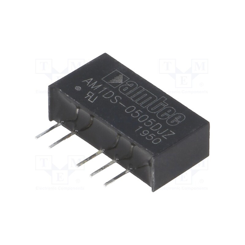 1 pcs x AIMTEC - AM1DS-0505DJZ - Converter: DC/DC, 1W, Uin: 4.5÷5.5V, Uout: 5VDC, Uout2: -5VDC, SIP7