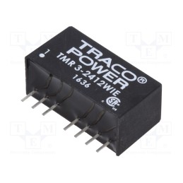 1 pcs x TRACO POWER - TMR 3-2412WIE - Converter: DC/DC, 3W, Uin: 9÷36V, Uout: 12VDC, Iout: 250mA, SIP8