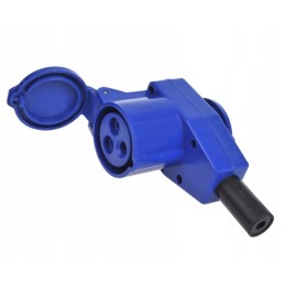Angle plug with cee socket 230v 16a camping