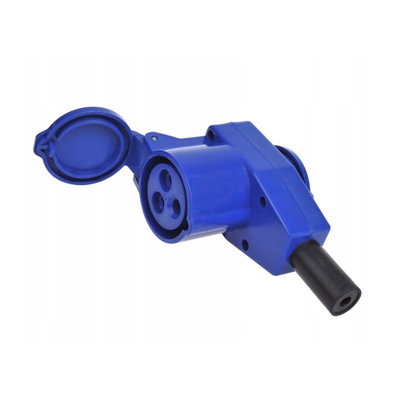 Angle plug with cee socket 230v 16a camping