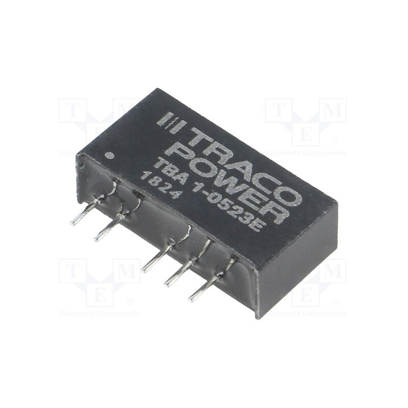 1 pcs x TRACO POWER - TBA 1-0523E - Converter: DC/DC, 1W, Uin: 4.5÷5.5V, Uout: 15VDC, Uout2: -15VDC, SIP7