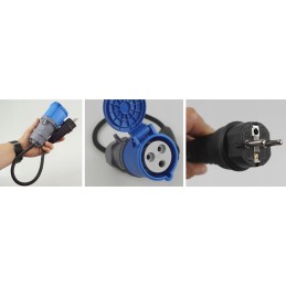 Adapter, CEE plug, 230v socket, IP44 adapter