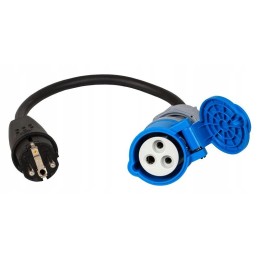 Adapter, CEE plug, 230v socket, IP44 adapter