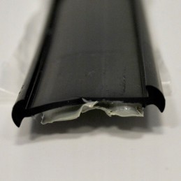 Rubber seal for the corner strip, black, caravan