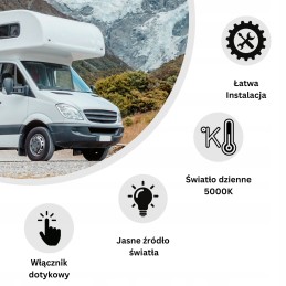 LED lamp 12v 24v ceiling lamp panel with switch for camper trailer