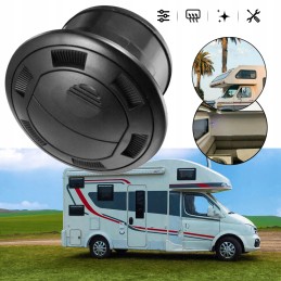 Warm air outlet 75 mm, accessories for parking heater, black