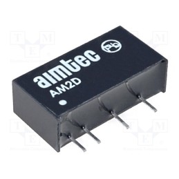 1 pcs x AIMTEC - AM2D-0515DZ - Converter: DC/DC, 2W, Uin: 4.5÷5.5V, Uout: 15VDC, Uout2: -15VDC, SIP7
