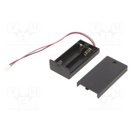 1 pcs x KEYSTONE - 2490CN - Holder, AA,R6, Batt.no: 2, 3pin,leads 150mm,terminal