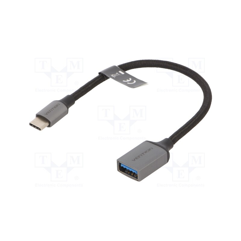 1 pcs x VENTION - CCXHB - Cable, USB 3.0, USB A socket,USB C plug, nickel plated, 0.15m