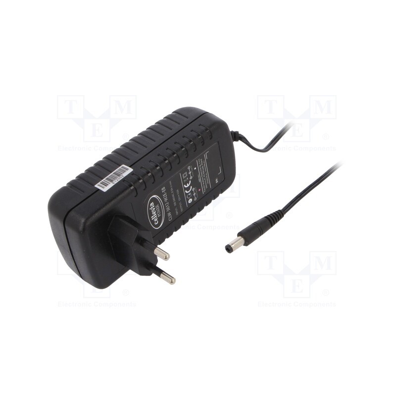 1 pcs x CELLEVIA POWER - CLW-3612-W2E-EB25 - Power supply: switched-mode, plug, 12VDC, 3A, 36W, Plug: EU, 87%